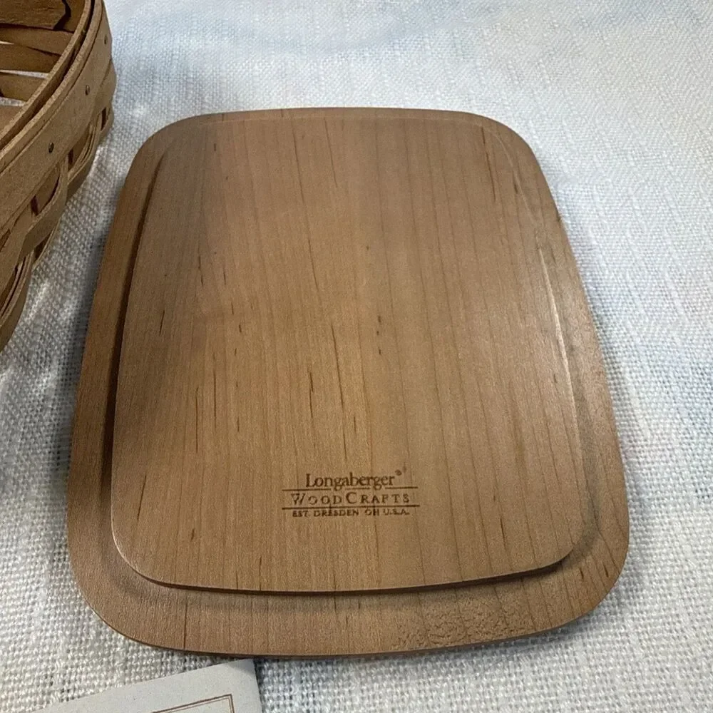 2004 Longaberger Note Pal Basket With Lid Decorative Wood Crafts